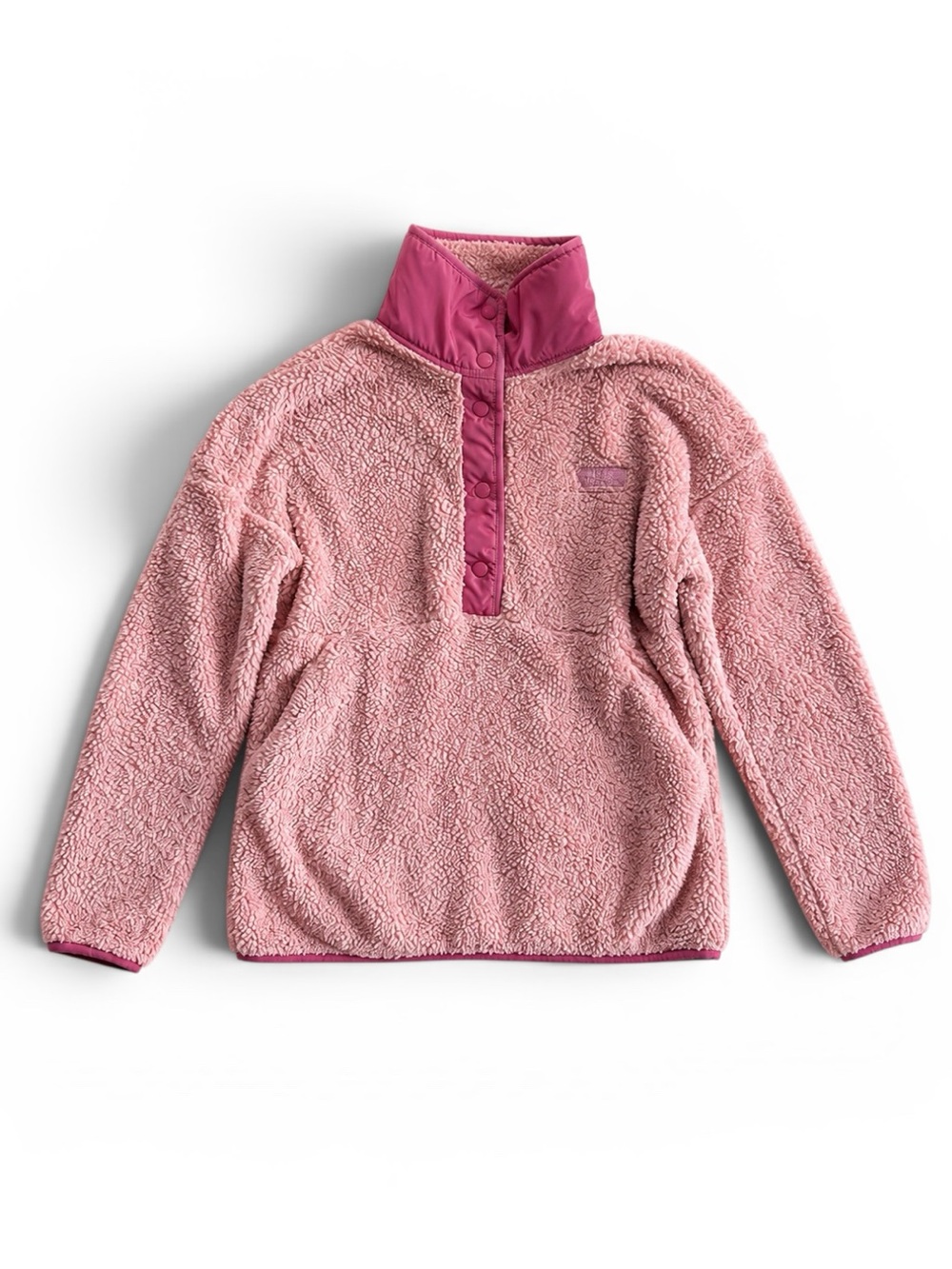 Spyder Sherpa Fleece 1/4 Snap Pullover Teddy Jacket Misty Rose Pink Medium